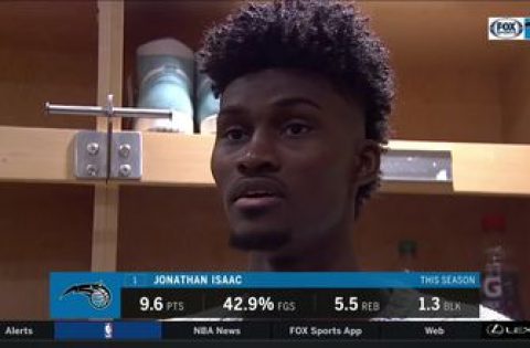 Jonathan Isaac discusses Magic’s sustained intensity, dedication after Game 1 win