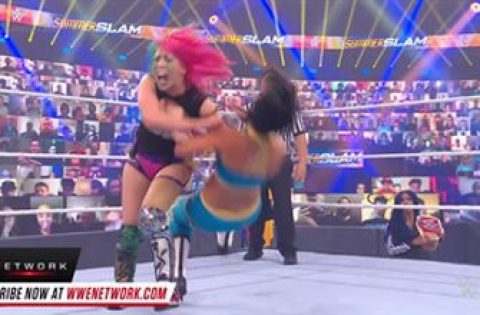 Asuka downs Bayley with a hip attack: SummerSlam 2020 (WWE Network Exclusive)