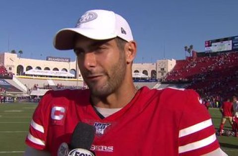 Jimmy Garoppolo on the 49ers defense and halftime adjustments