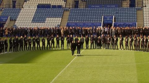Watch: Leicester City players’ tribute inside stadium