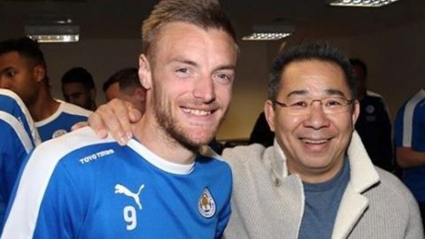 Leicester City owner Vichai Srivaddhanaprabha: Vardy, Schmeichel, and players thank #TheBoss