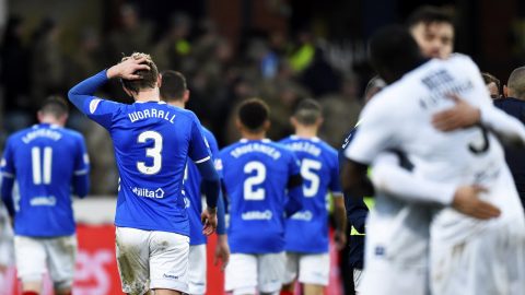 Dundee 1-1 Rangers: Steven Gerrard’s side held by ten men at Dens