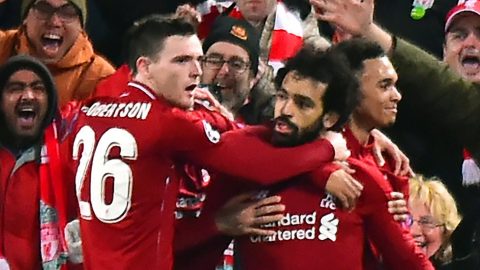 Liverpool 1-0 Napoli: Salah scores as Reds reach Champions League knockout stage