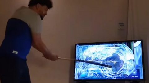 ‘It makes people happy!’ – the fan that smashes his TV every time his team loses