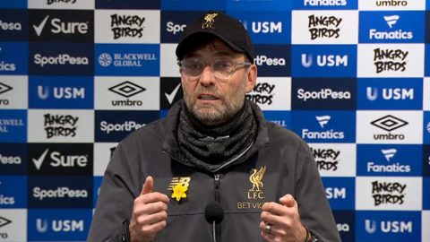 Liverpool boss Jurgen Klopp responds question about taking risks against Everton