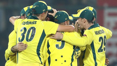 India v Australia: Tourists win by 35 runs to claim 3-2 series victory