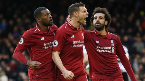 Fulham 1-2 Liverpool: James Milner’s penalty sends Reds top after scare