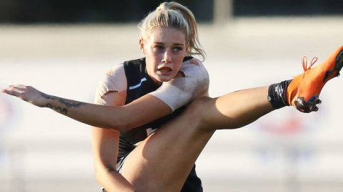 Tayla Harris: Australian rules football player’s online trolling compared to sexual abuse