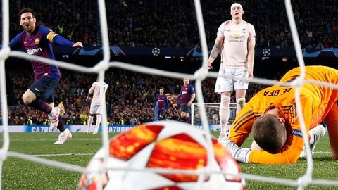 Barcelona 3-0 Manchester United: Lionel Messi stars as United knocked out of Champions League