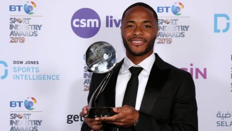 Raheem Sterling: Manchester City forward wins award for stance against racism