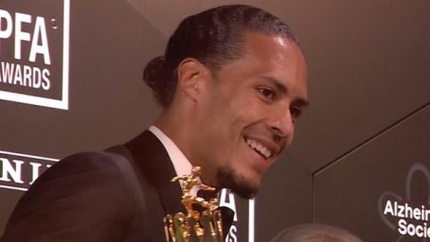 ‘Calm & unflappable’ Virgil van Dijk wins PFA Player of the Year award