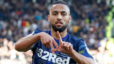 Derby County 0-1 Leeds United: Kemar Roofe goal gives Leeds win in controversial first leg