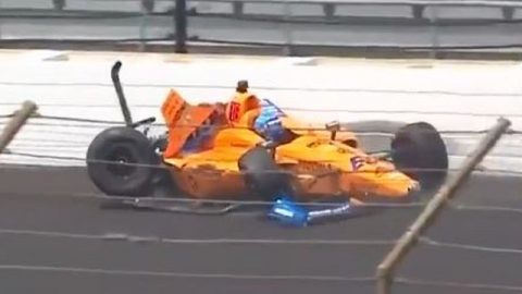 Indy 500: Fernando Alonso unhurt after practice crash