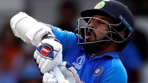 Shikhar Dhawan likely to miss three games in Cricket World Cup with injury