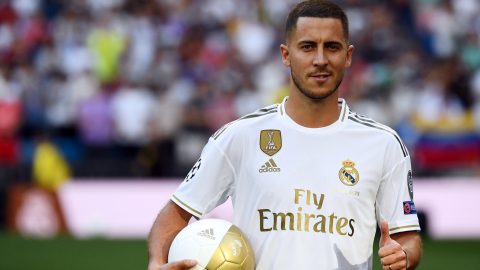Eden Hazard: Real Madrid’s new signing presented in front of thousands at Bernabeu