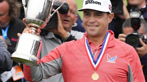 US Open: Gary Woodland holds off Brooks Koepka to win first major