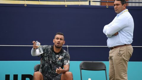 Nick Kyrgios accuses line judge of ‘rigging game’ at Queen’s