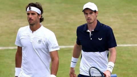 Andy Murray’s Queen’s doubles quarter-final halted because of bad light