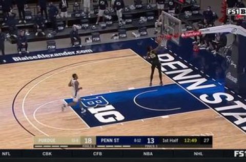 Jaden Ivey throws down one-handed dunk to give Purdue an early 20-13 lead over Penn State