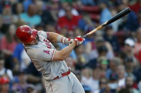 Trout hits 1st homer at Fenway, Angels rout Red Sox 12-4