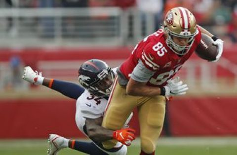 George Kittle’s 85-yard touchdown reception helps lift 49ers