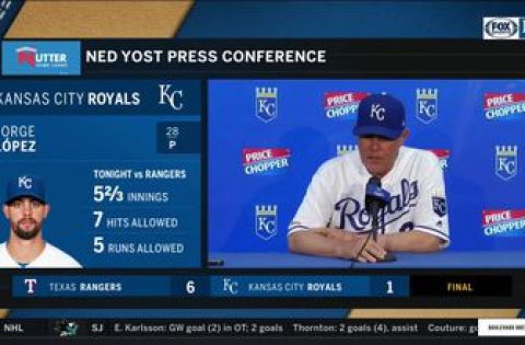 Yost says López battled with commanding the strike zone against Rangers