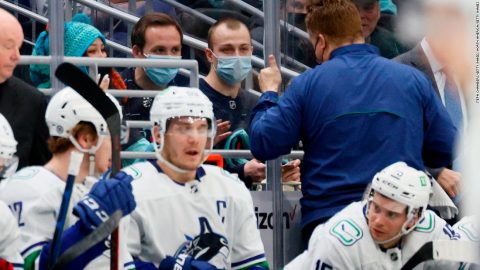 Vancouver Canucks assistant equipment manager thanks fan who noticed his melanoma at game against Seattle Kraken. ‘You changed my life’