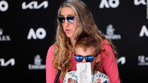 Victoria Azarenka had a take your child to work day at the Australian Open and it was ‘awesome’