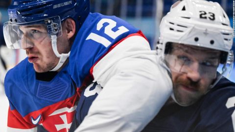 Ice hockey ‘is a game of inches’: Slovakia win dramatic shootout to upset Team USA in men’s ice hockey quarterfinals