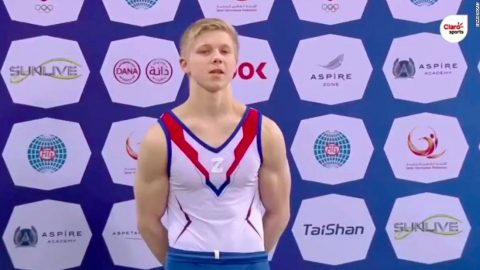 Russian gymnast criticized for wearing ‘Z’ symbol next to Ukrainian athlete