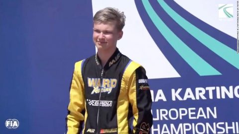 Russian driver under investigation, apologizes but denies making Nazi salute atop podium