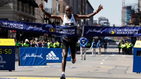 Kenya’s Evans Chebet wins the 2022 Boston Marathon men’s race