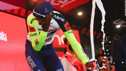 Biniam Girmay made history at the Giro d’Italia before a freak eye injury forced him to retire from the race