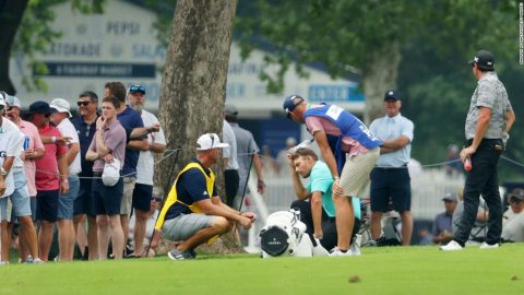 Aaron Wise struck on head with ball from wayward drive during PGA Championship
