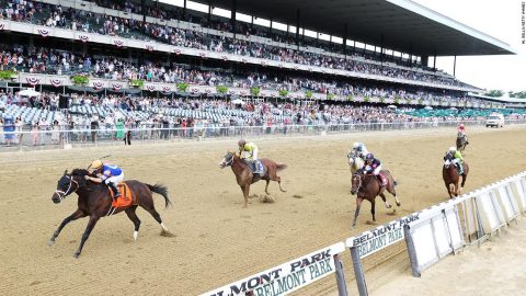 Mo Donegal wins the 154th running of the Belmont Stakes