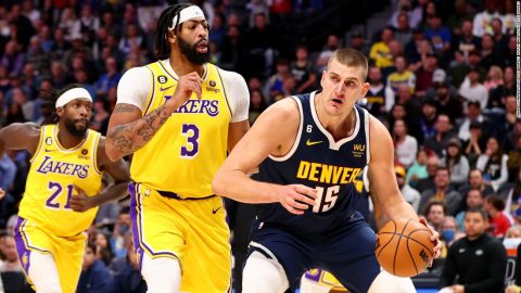 Two-time defending MVP Nikola Jokic leads Denver Nuggets to win over the LA Lakers, who fall to 0-4 on the season