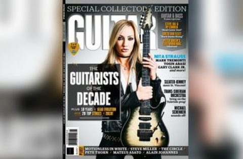 Nita Strauss graces the cover of Guitar World Magazine