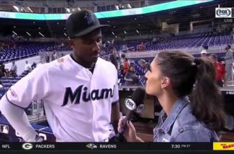 Lewis Brinson on 3-RBI performance: ‘All I want to do is contribute to us winning’