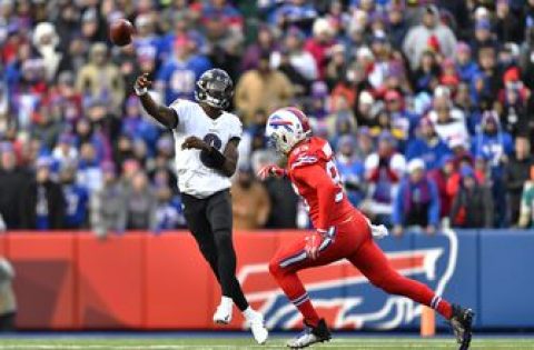 Ravens’ Jackson shrugs off leg injury, keeps focus on wins