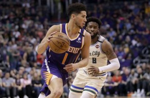 Booker, Rubio help Suns race past Giannis-less Bucks