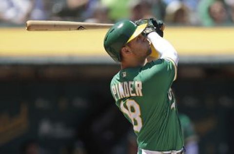 Bailey wins in Oakland debut, Athletics beat Mariners 10-2