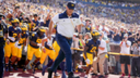 Michigan’s Harbaugh in a ‘tight spot’ with QB competition
