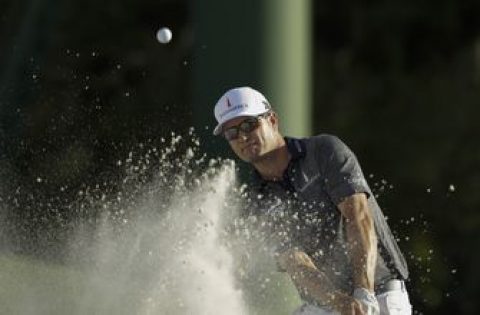 Zach Johnson’s practice swing doesn’t miss the ball