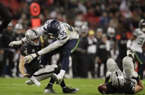 Carr’s sack rate increases with multiple Raiders members out