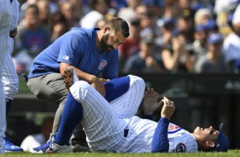 Rizzo sprains ankle for Cubs, who sweep Pirates