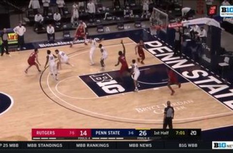 Seth Lundy slams alley-oop dunk, gives Penn State 12-point lead over Rutgers