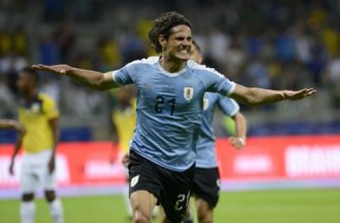 Uruguay cruises past 10-man Ecuador in Copa America opener