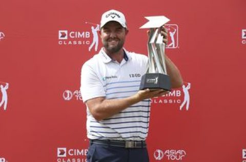 Leishman goes for 2 straight PGA wins, feels right at home