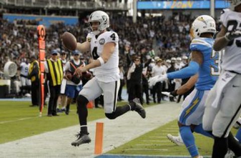 Raiders keep playoff hopes alive with victory over Chargers