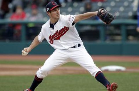 Indians’ Bauer is pitching no-hitter through 6 vs Blue Jays
